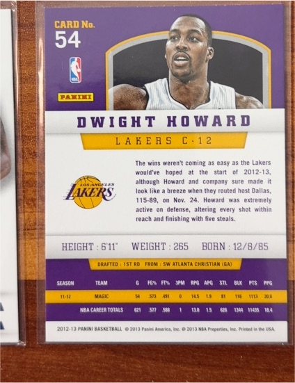 2012-13 Panini #54 Dwight Howard — front