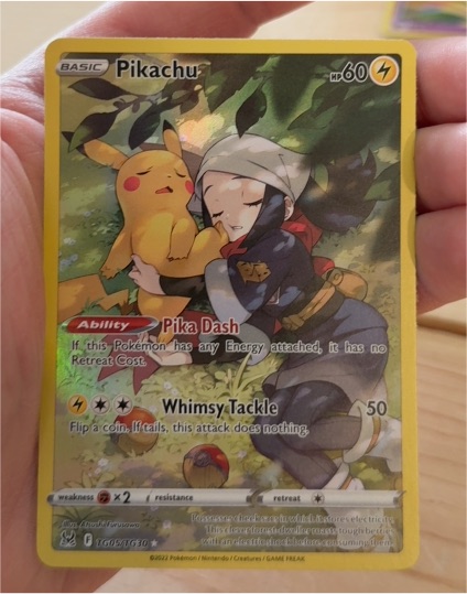 2022 Pokémon Lost Origin #TG05 Pikachu & Akari — front