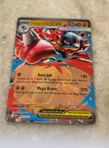2023 Pokémon TCG Mega Lucario EX #077 — front