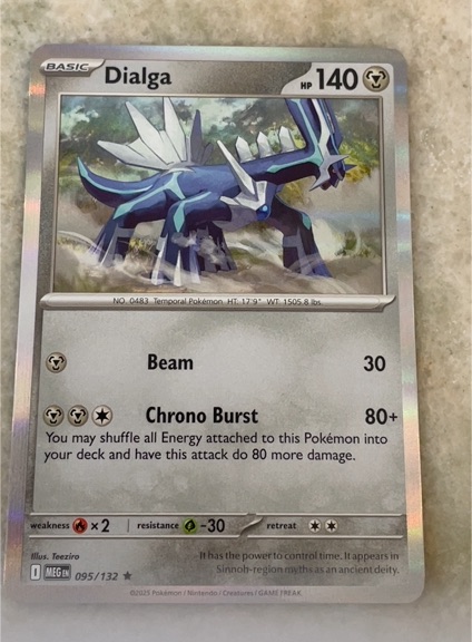 2025 Pokemon Mega Evolution #095 Dialga — front
