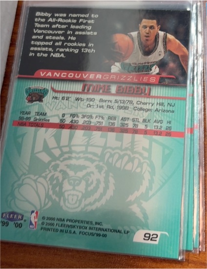 1999-00 Fleer #92 Mike Bibby — front