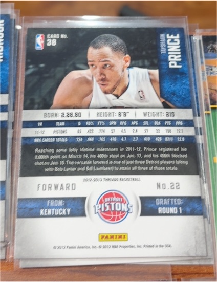 2012-13 Panini Threads #38 Tayshaun Prince — front