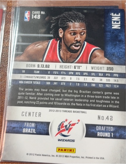 2012-13 Panini Threads #148 Nene — front