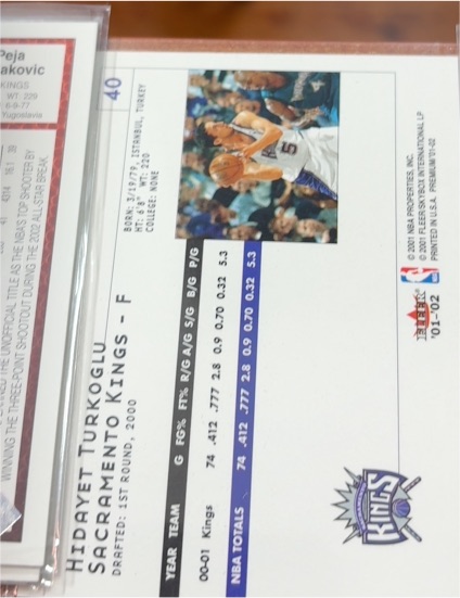 2000 Fleer #40 Hidayet Turkoglu — front