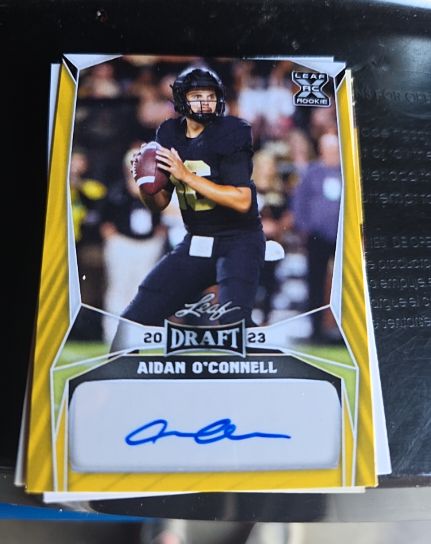 2023 Leaf Draft #BA-AD1 Aidan O'Connell — front