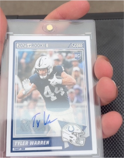2025 Panini Score #21 Tyler Warren — front