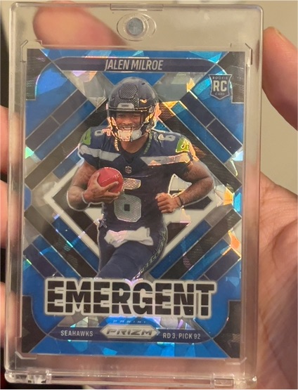 2025 Panini Prizm Emergent #4 Jalen Milroe Rookie — front