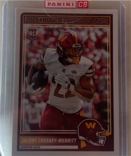 2025 Panini Score #101 Jacory Croskey-Merritt Rookie — front