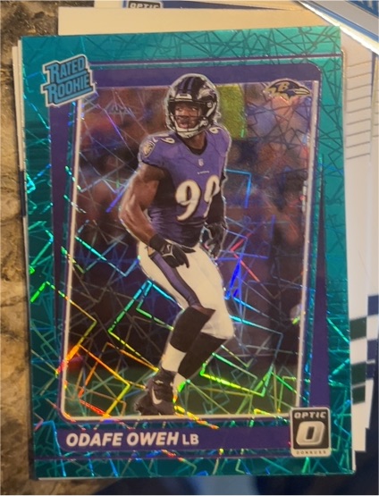 2021 Donruss Optic #258 Odafe Oweh Blue Velocity — front