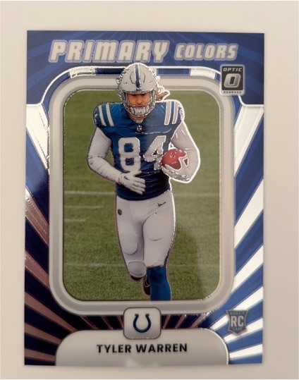 2025 Donruss Optic #16 Tyler Warren Primary Colors — front