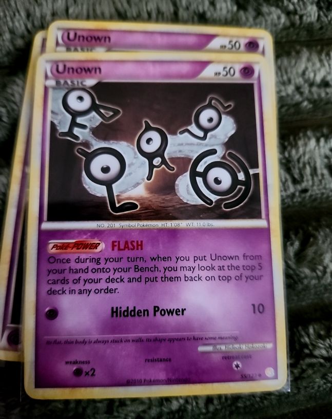 2010 Pokémon HeartGold & SoulSilver #55 Unown — front