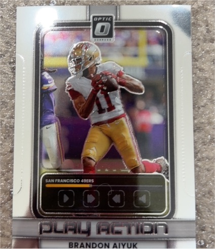 2025 Donruss Optic #16 Brandon Aiyuk Play Action — front