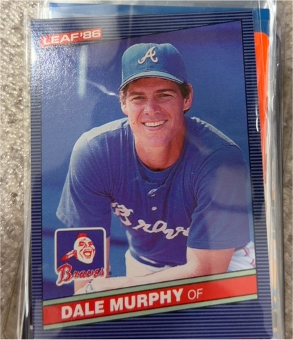 1986 Leaf #60 Dale Murphy — front