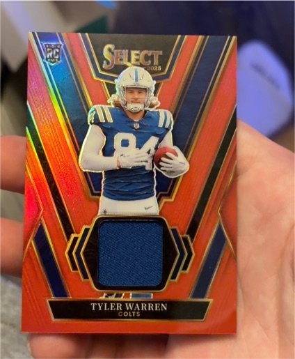 2025 Panini Select Rookie Swatches #RSW-TWN Tyler Warren — front