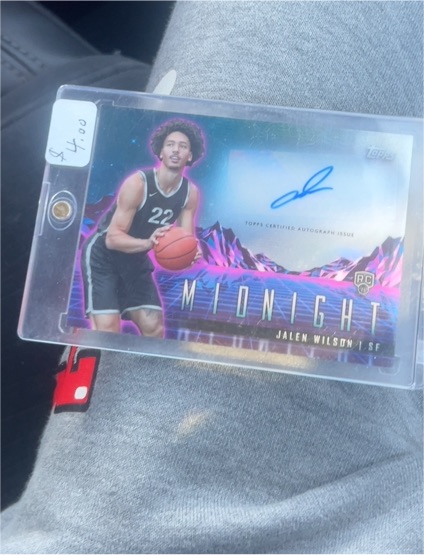 2023-24 Topps Midnight Rookie Horizon Signatures #RHS-JWI Jalen Wilson — front