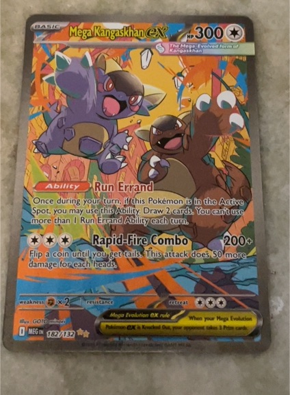 2025 Pokémon Mega Evolution Mega Kangaskhan ex #182/132 — front