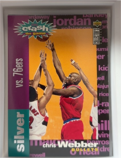 1995-96 Upper Deck Collector's Choice Crash The Game Silver #C15 Chris Webber — front