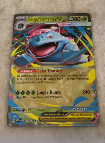 2025 Pokemon TCG Mega Venusaur ex #003/132 — front