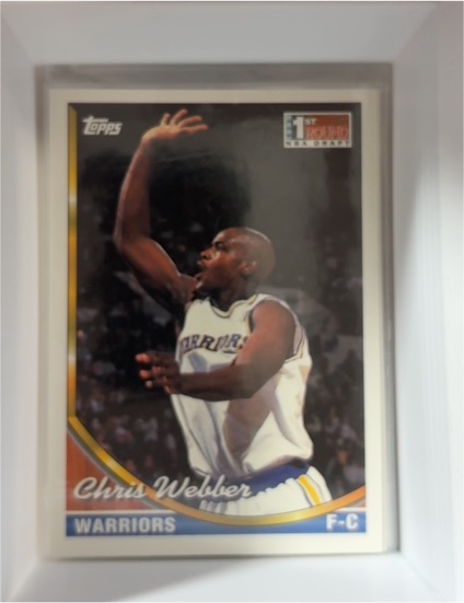 1993-94 Topps #224 Chris Webber Rookie Card — front