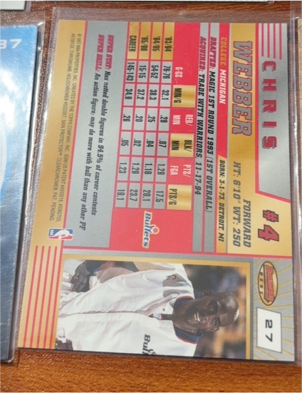1994-95 SkyBox Emotion #120 Chris Webber — front