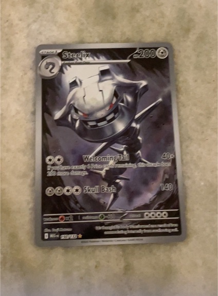 2020 Pokémon ME01 #150 Steelix Mega Evolution Illustration Rare Full Art Holo — front