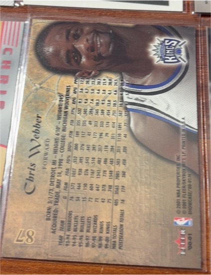 2000 Fleer #87 Chris Webber — front