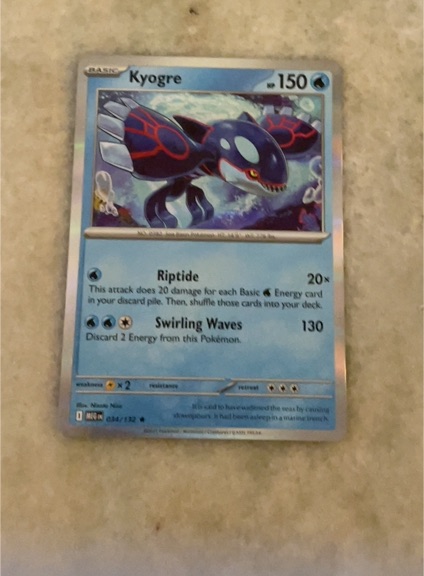 2014 Pokémon TCG Mega Evolution #034 Kyogre — front
