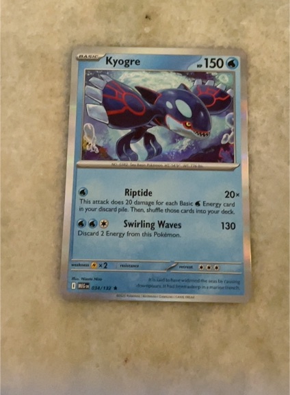 2015 Pokémon #034 Kyogre Mega Evolution — front