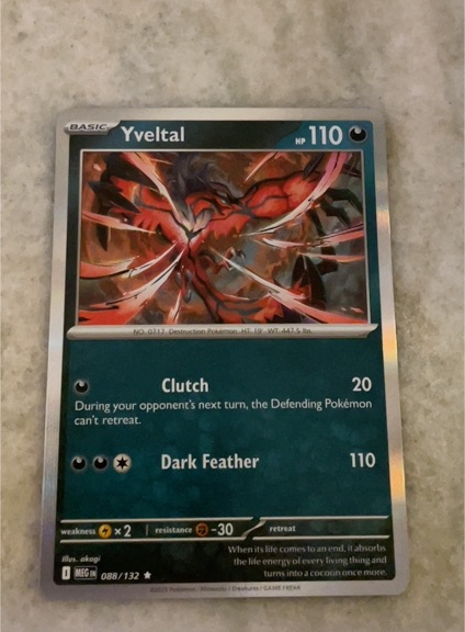 2015 Pokémon ME01: Mega Evolution #088 Yveltal — front