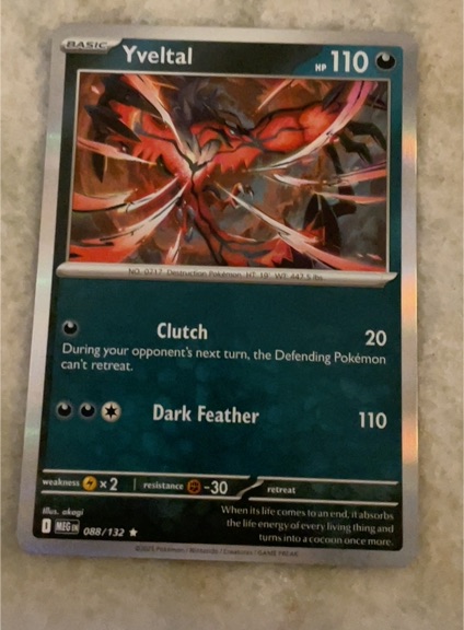 2025 Pokémon TCG Mega Evolution #088 Yveltal — front