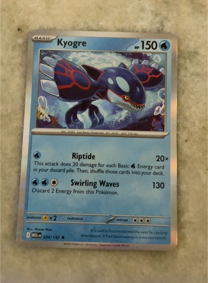 2015 Pokémon ME01 #034 Kyogre Mega Evolution — front