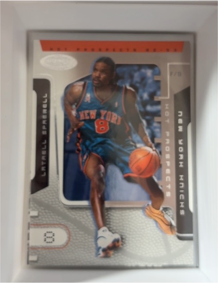 2002-03 Hoops Hot Prospects #3 Latrell Sprewell — front