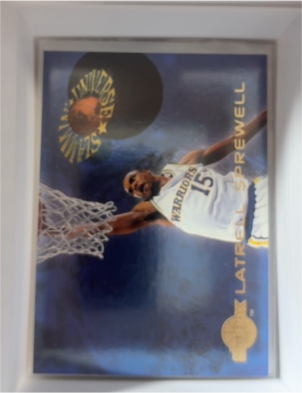 1994-95 SkyBox Premium #SU26 Latrell Sprewell Slammin' Universe — front