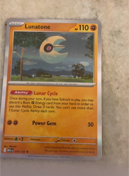 2016 Prize Pack Series 8 #074 Lunatone — front