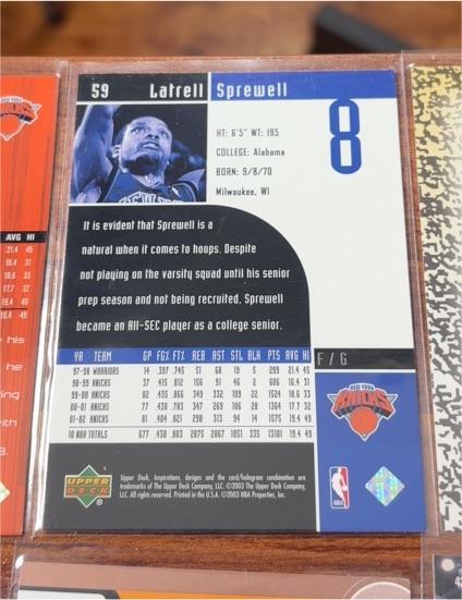 2000 Upper Deck #59 Latrell Sprewell — front