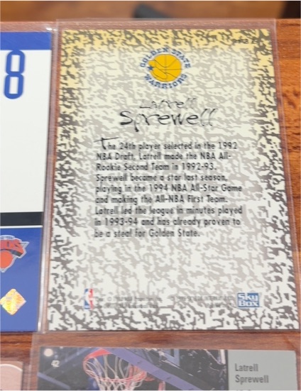 1992-93 SkyBox #DP24 Latrell Sprewell Draft Picks RC — front