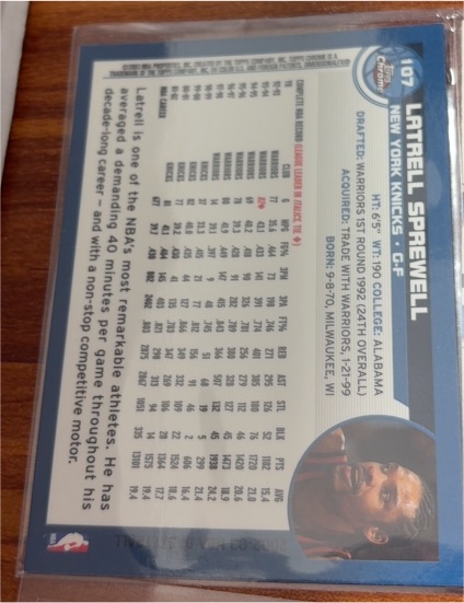 2023-24 Topps Chrome #40 Latrell Sprewell — front