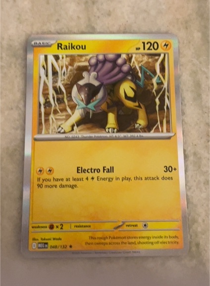 2014 Pokemon ME01 #048 Raikou — front