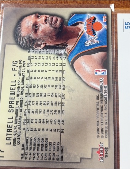 2000-01 Fleer Ultra #55 Latrell Sprewell — front