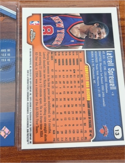 1998-99 Topps Chrome #13 Latrell Sprewell — front