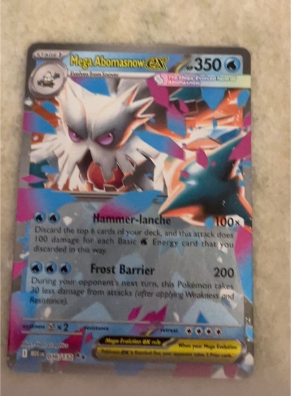 2015 Pokémon XY Evolutions #36 Mega Abomasnow GX — front