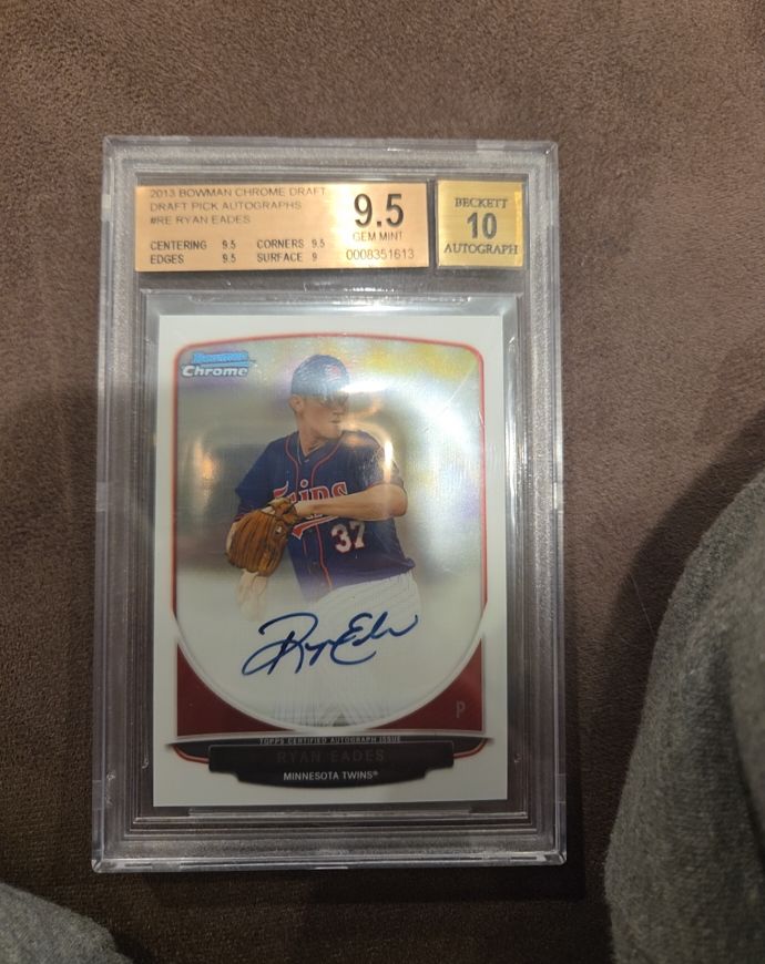 2013 Bowman Chrome Draft #RE Ryan Eades — front