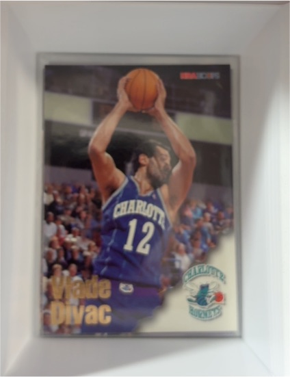 1996-97 Hoops #204 Vlade Divac Charlotte Hornets — front