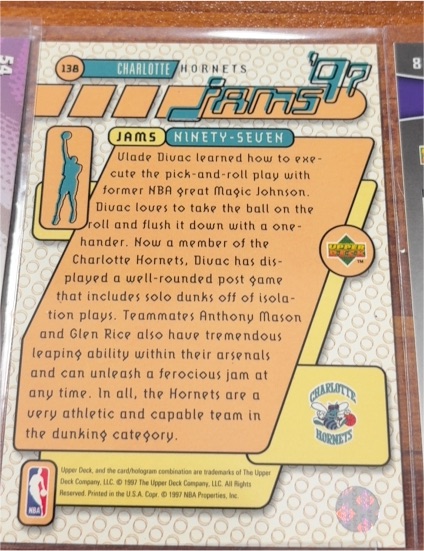 1997 Upper Deck Jams #138 Dell Curry — front