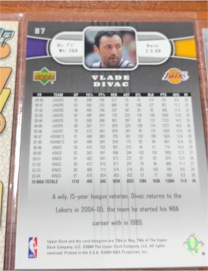 2004-05 Upper Deck #87 Vlade Divac — front