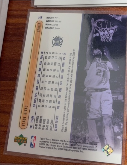 2000-01 Upper Deck #148 Vlade Divac — front