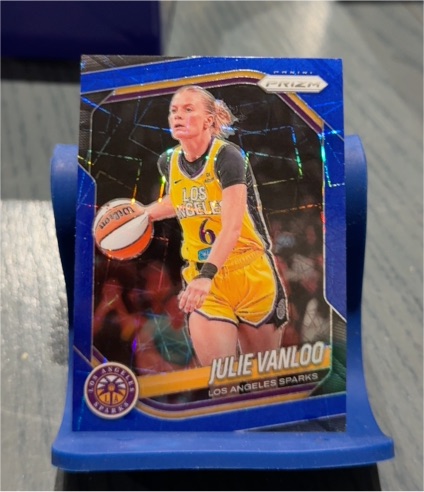 2025 Panini Prizm WNBA #132 Julie Vanloo Blue Velocity — front