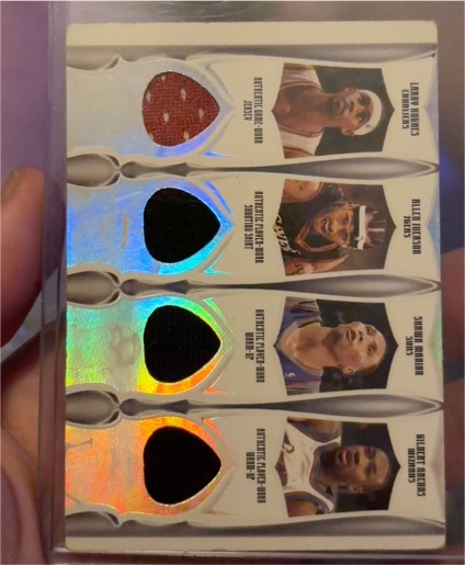 2005-06 Topps Luxury Box #SSR-16 Allen Iverson, Tracy McGrady, Stephon Marbury, Gilbert Arenas 7 Player Jersey Patch — front