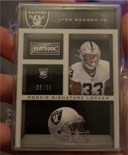 2020 Panini Playbook Rookie Signature Locker #RC Lynn Bowden Jr. — front