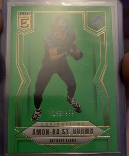 2025 Panini Donruss Elite Aspirations Lime Green #83 Amon-Ra St. Brown — front